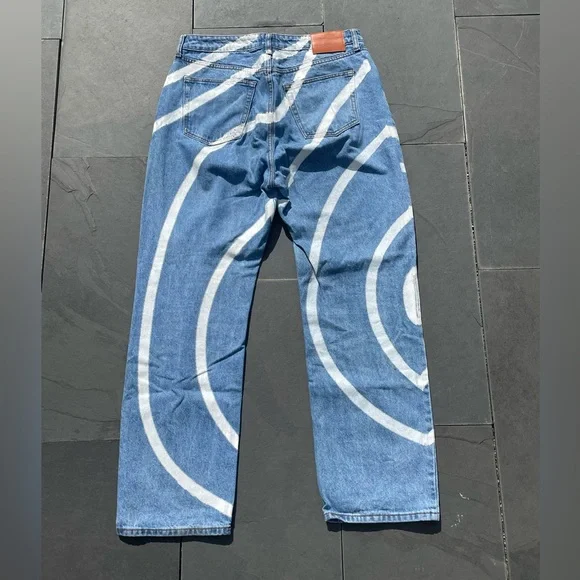 Princess Polly High Rise Paint Art Boyfriend Jeans - Picture 4 of 4